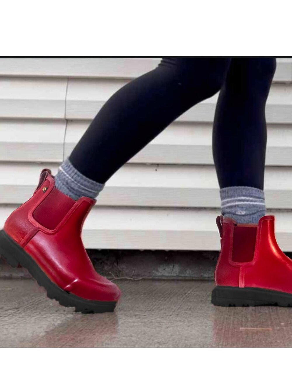Bogs Women's Holly Chelsea Rain Boots Shine Waterproof Size 10